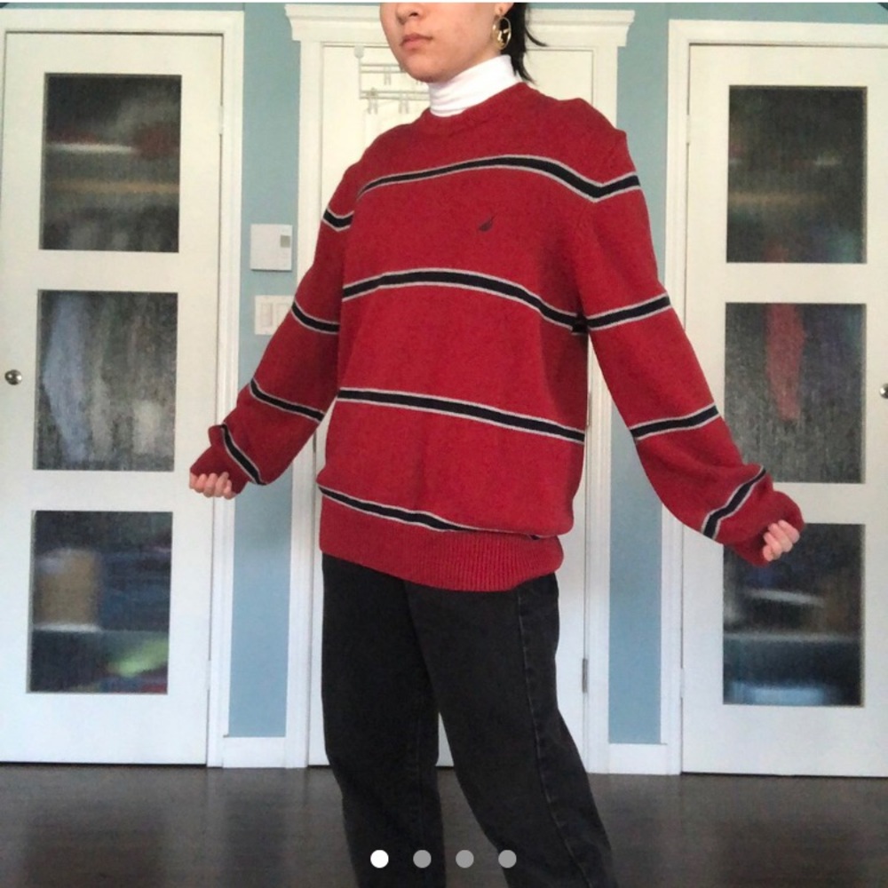 Oversized Striped Nautica Sweater
